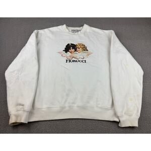 Fiorucci Angels Women Extra-small White Crewneck Sweatshirt Pullover